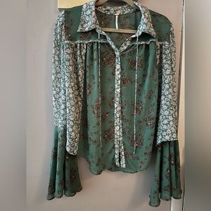 Large Free People long sleeve blouse